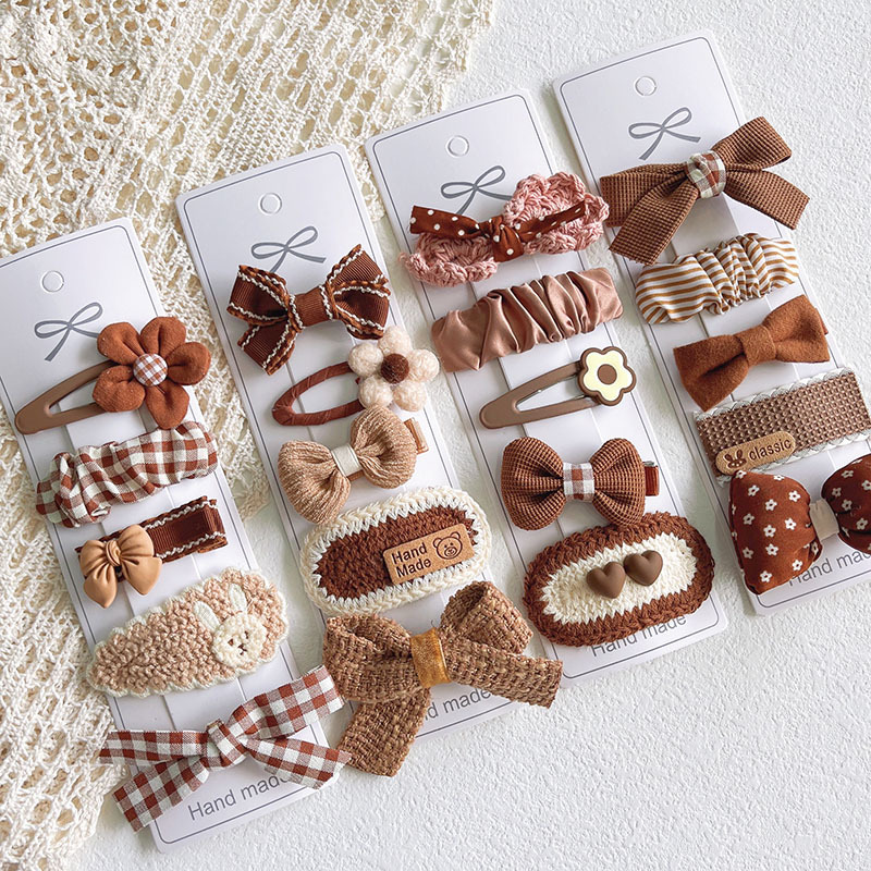 25g Weight Hair Clip Hair Accessories Type Yes Quantity Holiday, Daily Occasion Bow Knot Pattern Kid'S Gender Cute Style Kid'S Cute Bow Knot Cloth Hair Clip 1