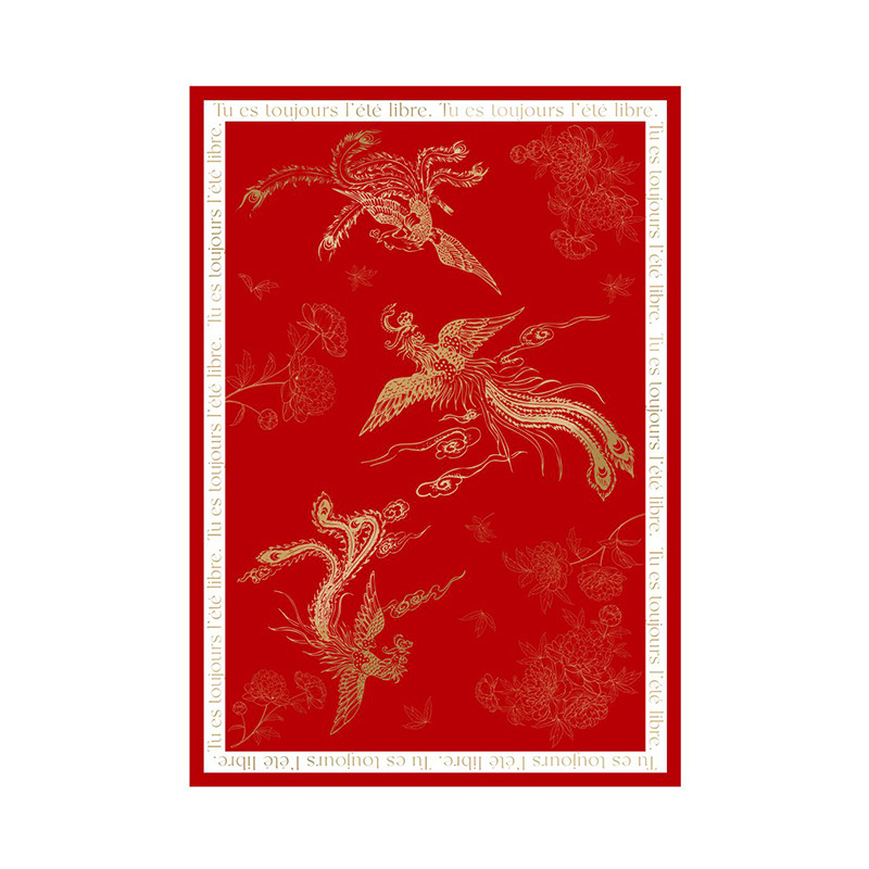 Huasei oro phoenix papel de embalaje de flores impermeable 8 seda espesa Qixi día de San Valentín diy ramo florista papel de embalaje de flores