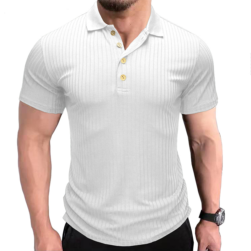 Men's Solid Color Patchwork Polo Shirt Men's Clothing display picture 6