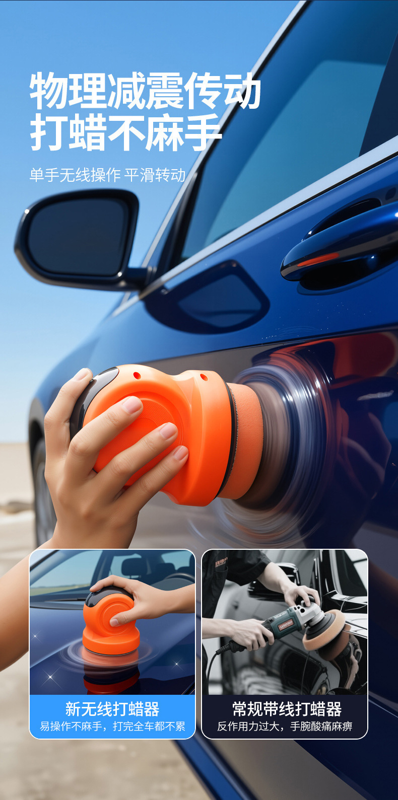Direct Supply from the Source Manufacturer, Multi-Purpose Electric Polishing Kit for Car and Home Use, for Cleaning, De-Icing, and Waxing
