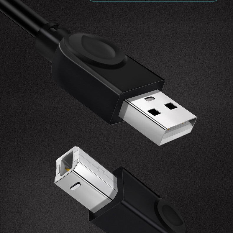 Suitable for Canon, Hp, Epson, Lenovo Printer Data Cable, Computer Square Port Extended USB Printer Cable