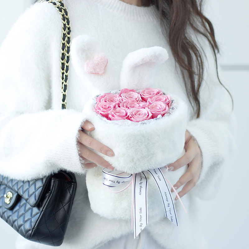 Ramo de Flores Eternas, Rosas al por Mayor para Cumpleaños de Niñas, Flores Secas, Día de San Valentín, Rosas Eternas Románticas