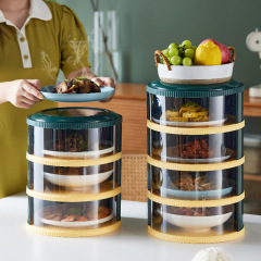 野菜カバー折りたたみ式厨房防蚊ハエ押しドア透明残野菜カバー家庭用蓋野菜の防塵フード多機能