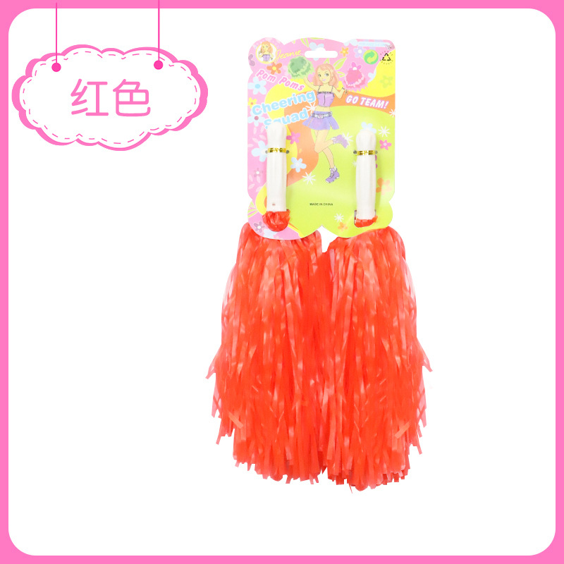 Pompones de Cheerleading de Plástico con Mango Artesanal para Baile