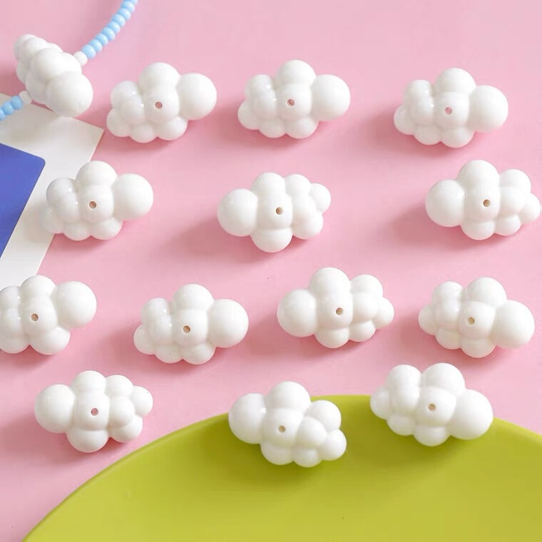 Cute ins Cloud Beads Beads DIY Mobile Phone Chain lisa Same Style Chubby White Cloud Jewelry Material Accessories Cute ins Cloud Beads Beads DIY Mobile Phone Chain lisa Same Style Chubby White Cloud Jewelry Material Accessories