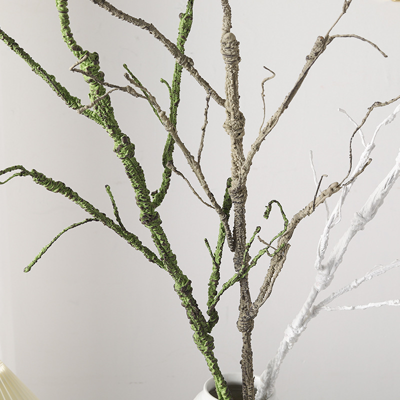 Artificial branches silver willow branches new Chinese home decoration dead branches rattan art flower arrangement accessories landscape foam branches