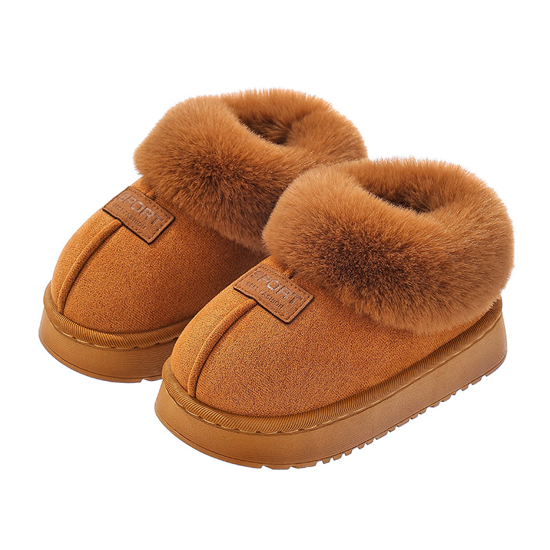 Botas de nieve para niños en invierno nuevas botas antideslizantes para niños y niñas, zapatos de algodón para padres y niños.