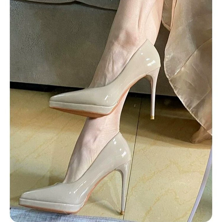 Туфли на высоком каблуке женщины весна и осень 2024 новая водонепроницаемая рабочая рабочая обувь