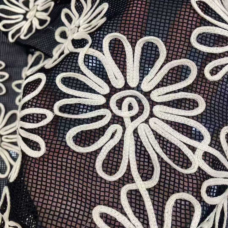 해바라기 꽃 그리드 펀칭 레이스 레이스 의상 원단 신규 fashion lace fabric