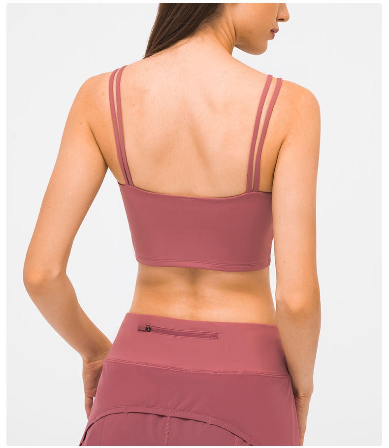 high-elastic sling backless solid color yoga vest NSDQF127247