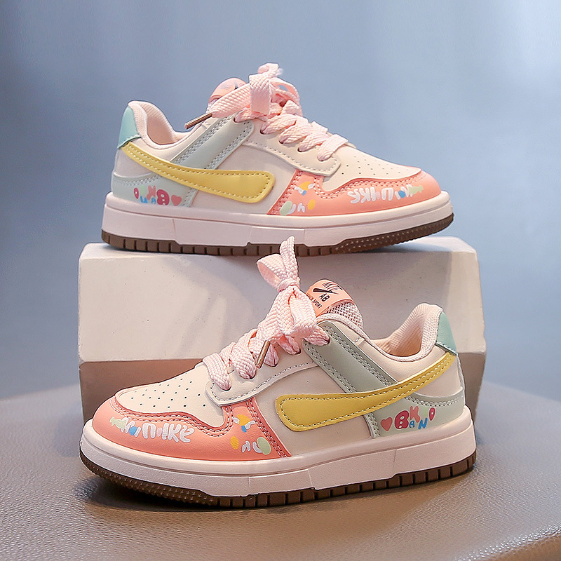Modische Kinder-Sneaker für Mädchen – Weiche Slipper mit Klettverschluss (wasserabweisend, rutschfest, rosa/lila, Größen 26–37)_voghion.com