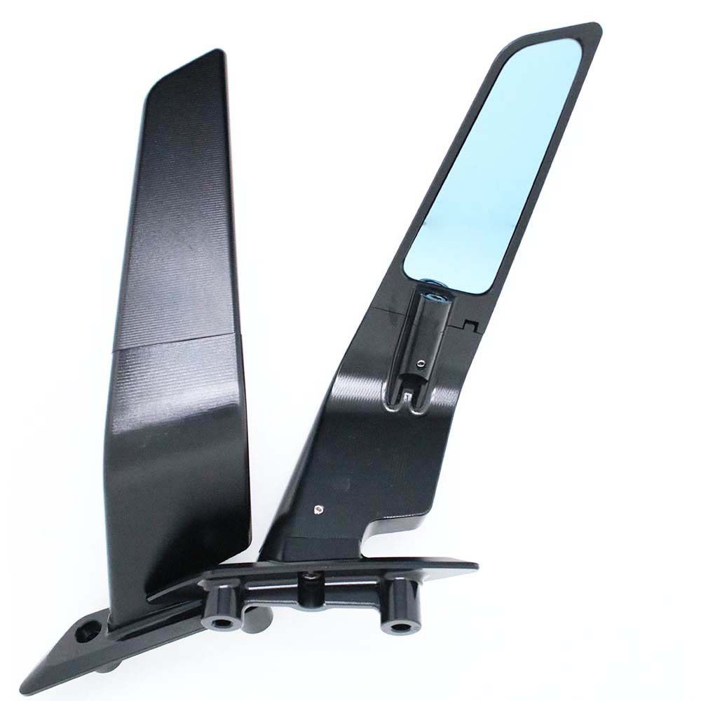 Suitable for Yamaha Tmax 560 Motorcycle Rearview Mirror, Wind Wing Mirror, Blue Surface, Large Base Square Rearview Mirror