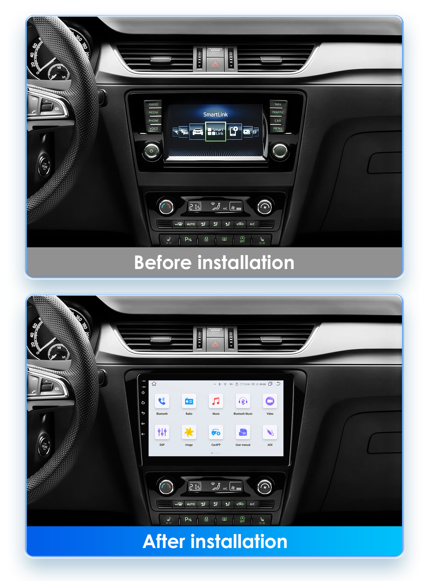 Cross-border applicable to Volkswagen Skoda Ming Rui 13-18 Android large screen navigation GPS reversing image all-in-one machine