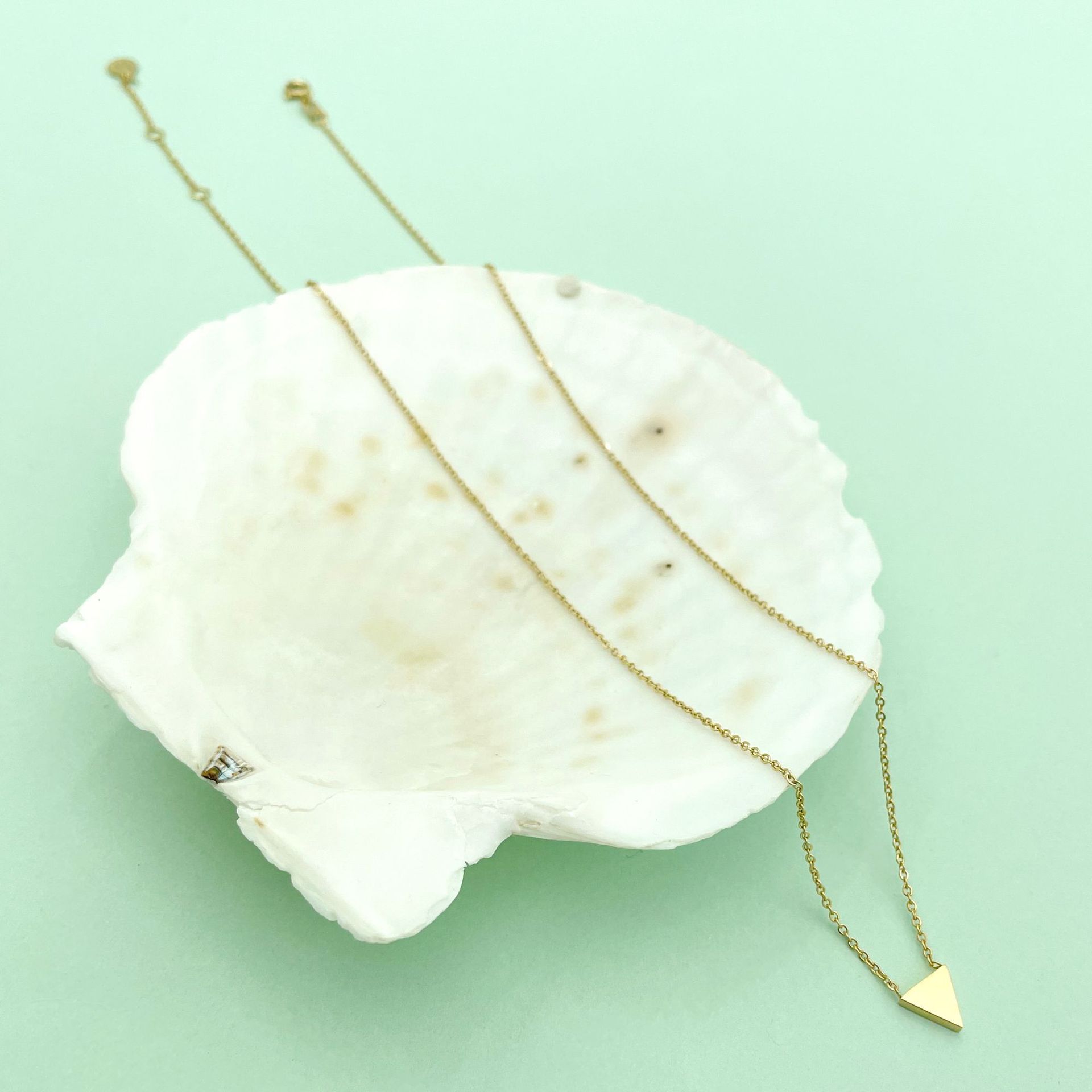 Simple Style Triangle Stainless Steel Titanium Steel Plating Necklace 1 Piece