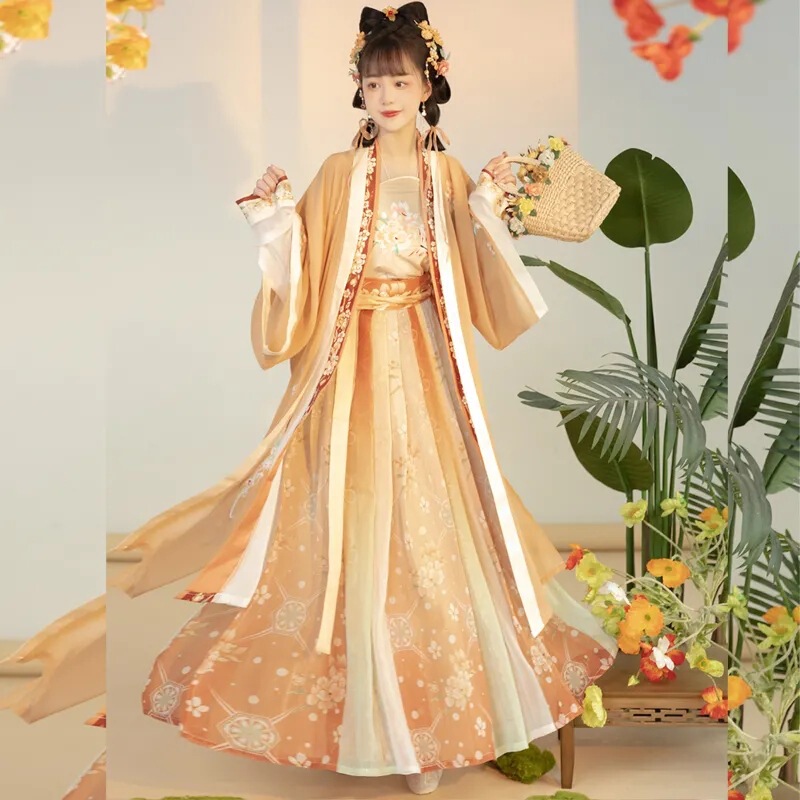 2023 Spring and Summer Song-made Hanfu Suit Women's Embroidery Daily Waist-length Costume Super Fairy Antique Hanfu Wholesale