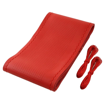 Non-Slip Men's and Women's Four-Season — Steering wheel cover - red-red-line-in-the-hole-38cm