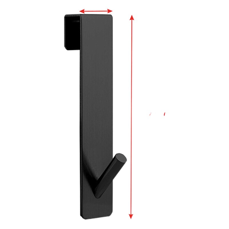 En stock gancho trasero de acero inoxidable de doble cara metal antiadherente fácil almacenamiento ropa gancho cuarto de baño puerta de cristal gancho de nuevo colgando doble gancho