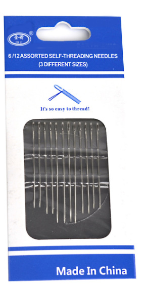 Aguja de coser a mano tubo de almacenamiento de sándalo entrada lateral ciego con aguja de cola dorada herramienta doméstica tubo de almacenamiento de costura caja de costura al por mayor