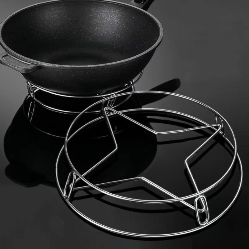 Stainless steel pot rack home kitchen storage rack multi-functional rack thickened heat insulation bracket anti-scalding storage steam rack