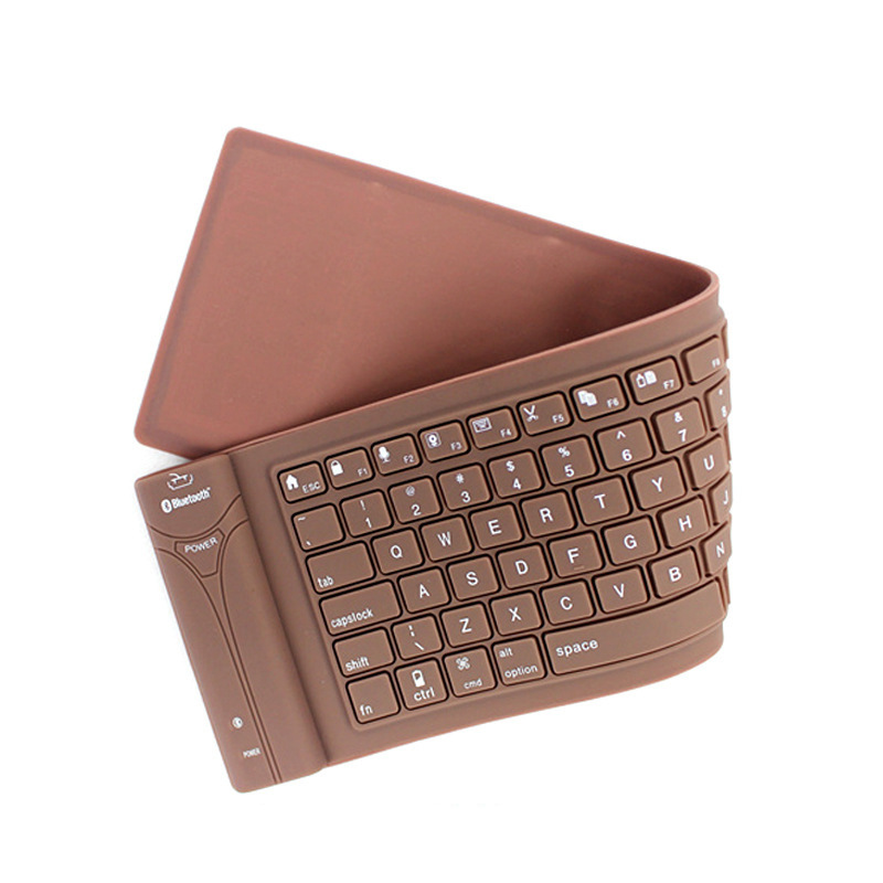 Teclado Bluetooth plegable de silicona impermeable