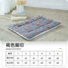 Brown footprint cushion
