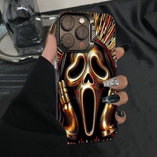 惊讶骷髅头适用苹果15Promax手机壳iPhone16Pro高级14Pro新款17潮