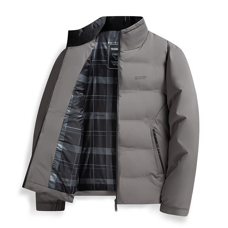 Transfronterizo corto invierno hombre ocio chaqueta de algodón grueso de mediana edad padre vestido chaqueta de invierno chaqueta de algodón