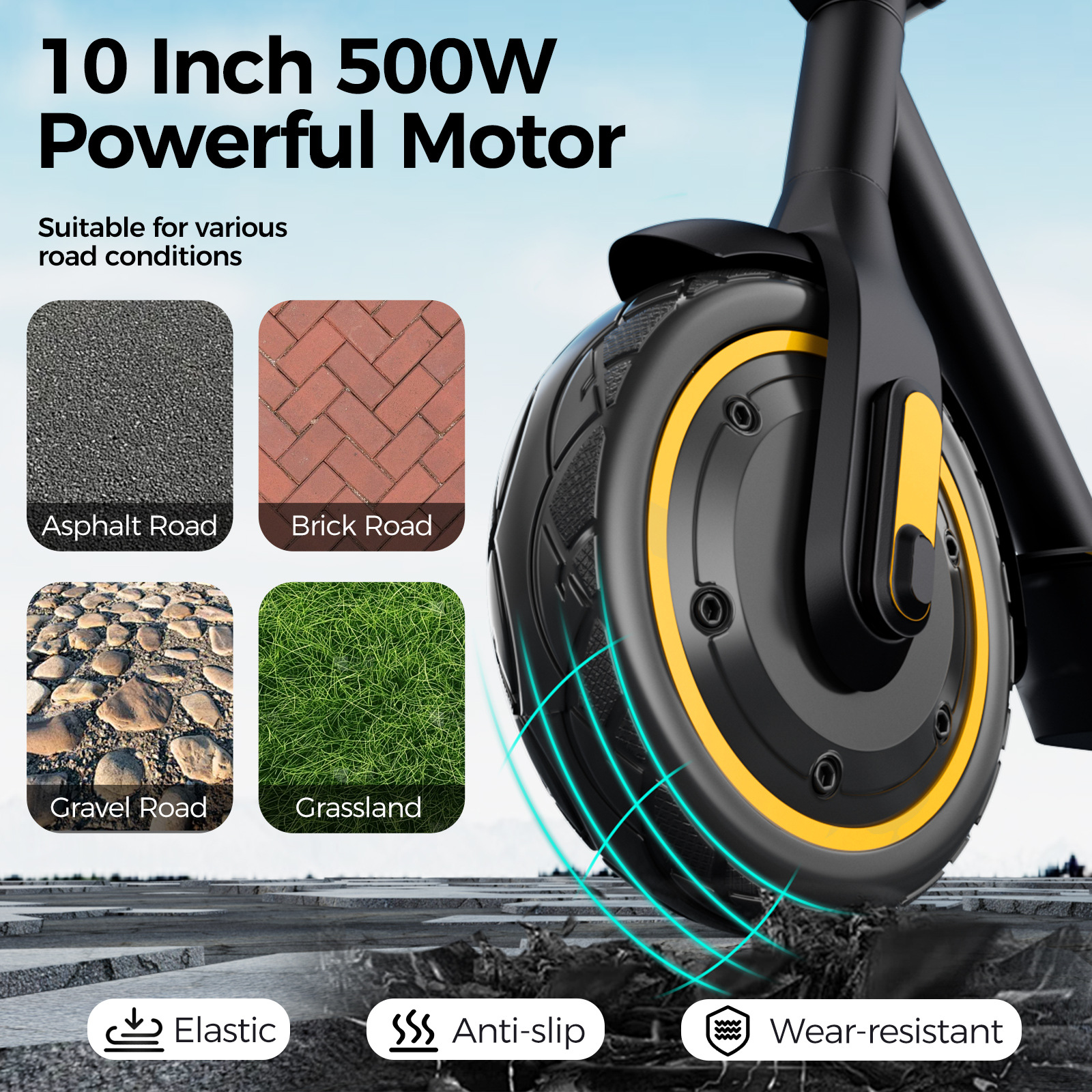 10 inch adult electric scooter 500W two wheel electric folding portable electric scooter light battery car