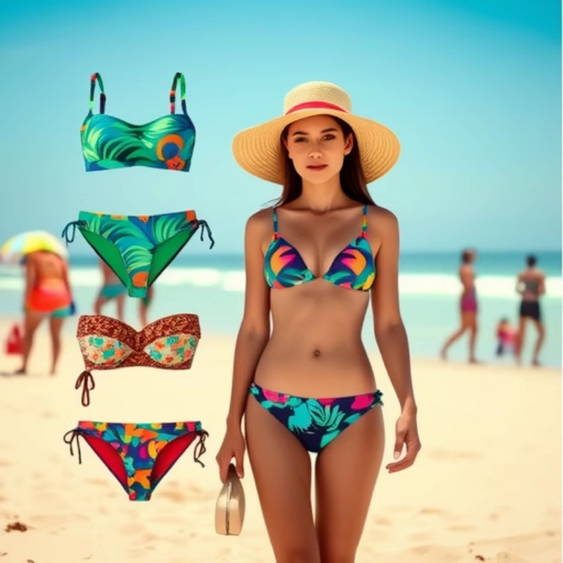 Comercio exterior Europa y América trajes de baño nuevos Bikini bandera impresa de dama trajes de baño divididos bikini sexy venta directa transfronteriza