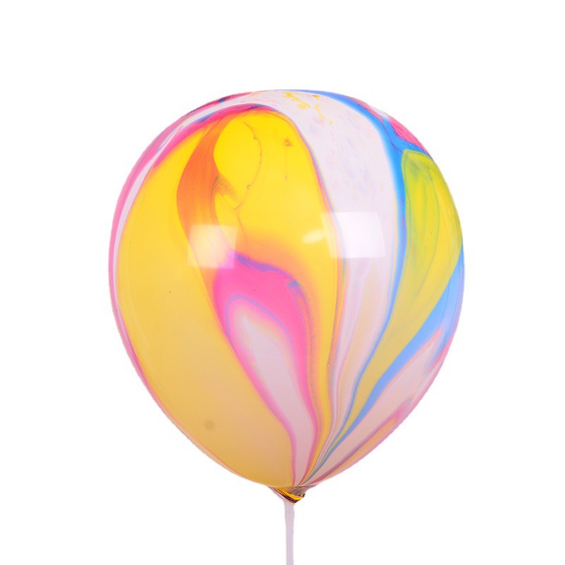 Transfronterizo al por mayor de 10 pulgadas 2,2G ágata colorido nube globo decoración de la boda globo Arco Iris ágata globo nube globo