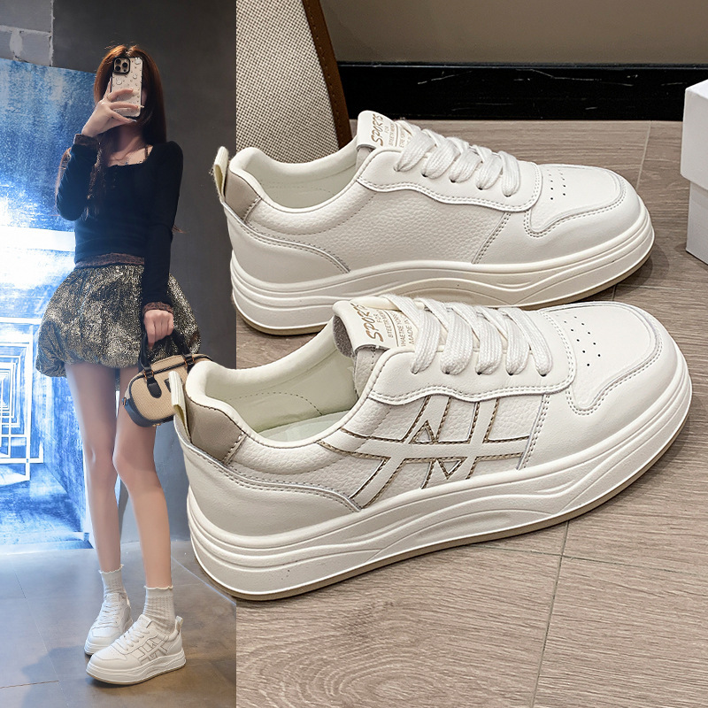 立森 2025秋季小白鞋新款韩版ins女学生厚底运动板鞋休闲街拍9911|undefined