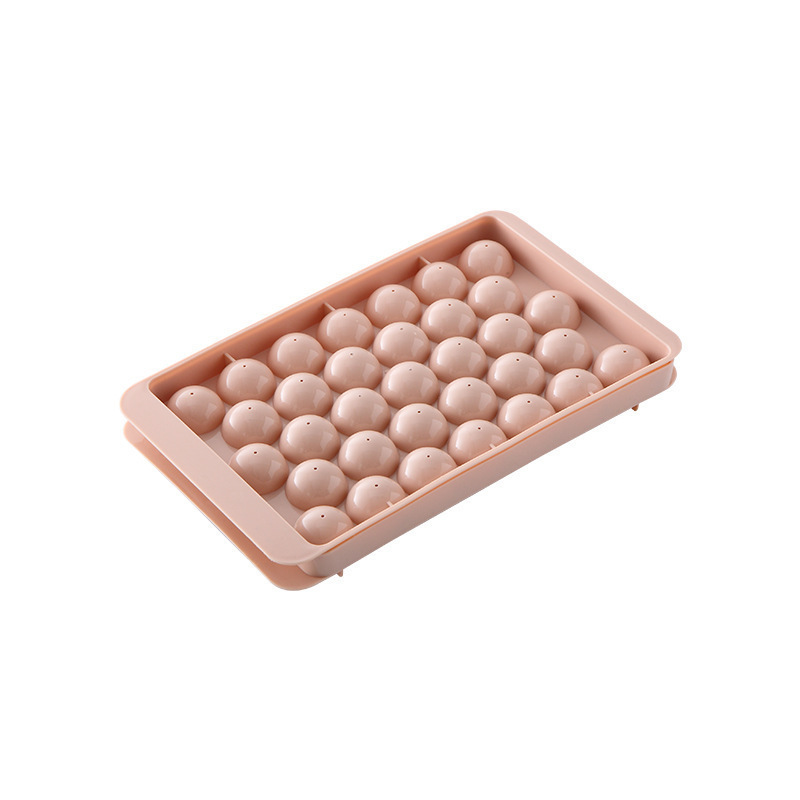 Tiktok mismo Ice Cube Ventas directas de la fábrica ronda de hockey sobre hielo con tapa creativo modelo de cubo de hielo casero refrigerador cubo de hielo 33 cuadrícula