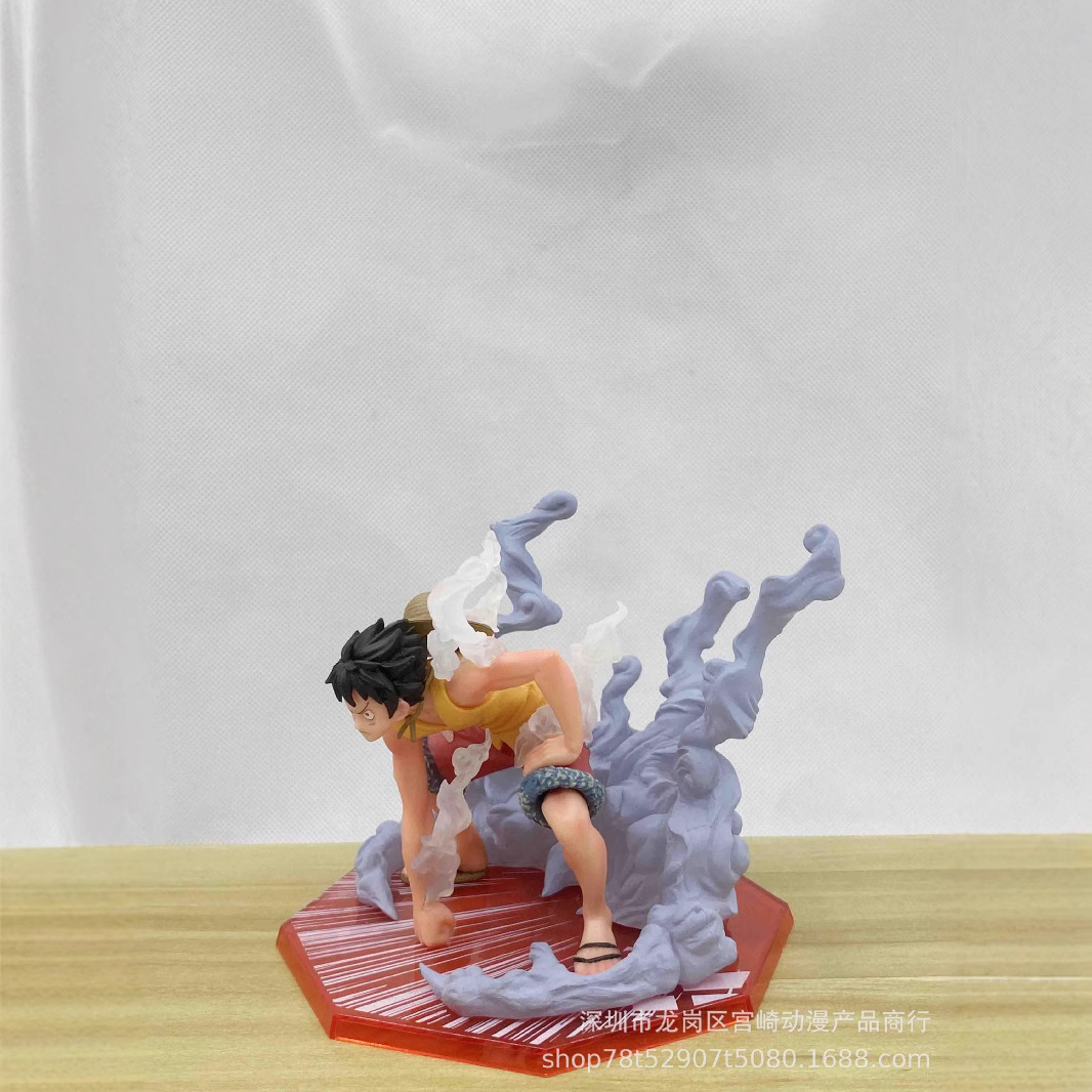Una pieza superior guerra Super feroz batalla luffy segundo bloque luffy batalla versión anime modelo hecho a mano al por mayor