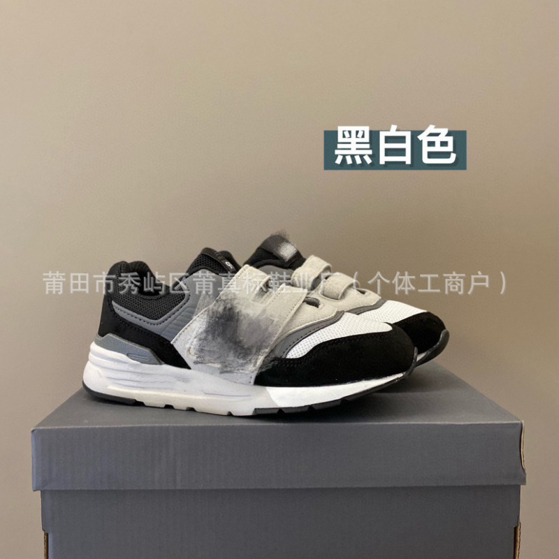 莆真标NB997男女童运动鞋魔术贴一脚蹬宝宝跑鞋复古儿童老爹鞋|undefined
