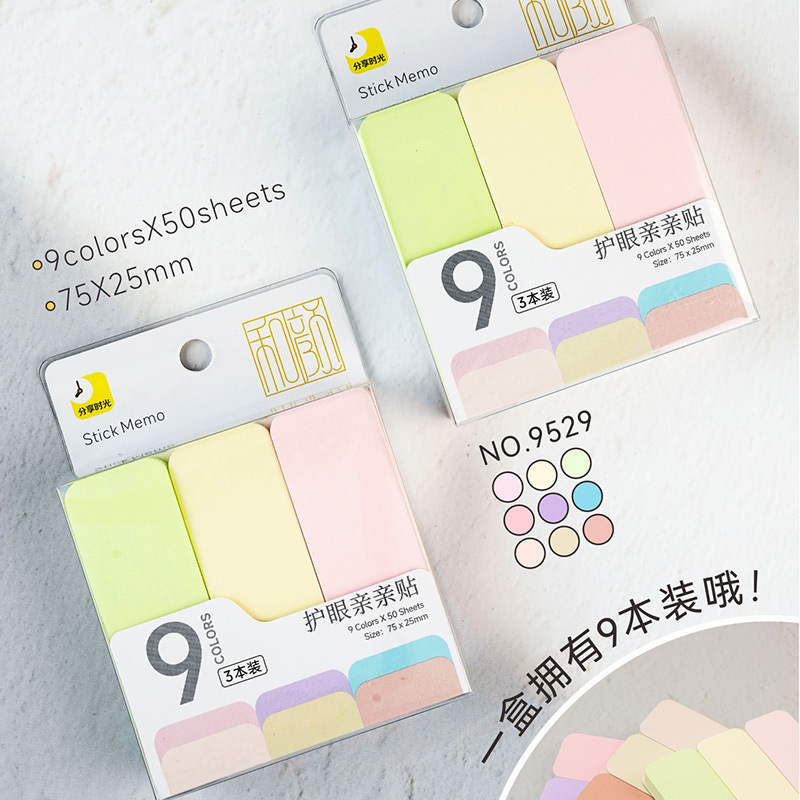 Papel de nota adhesiva de índice de hojas sueltas en color creativo Papel de nota adhesiva Herramienta de cuenta manual para estudiantes Papel de nota rasgado