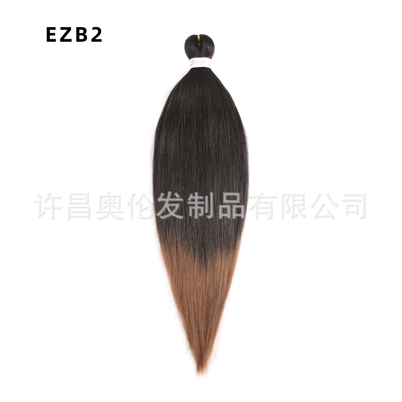 EZ peluca floja suave de fibra química africana 26 pulgadas 90 gramos de PVC bicolor ignífugo seda de baja temperatura gran trenza