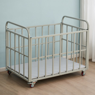 Ready-Made Clothing Factory Trolley, Flatbed Trolley, Two-Story Garment Turnover Cart, Material Transport Semi-Open Trolley