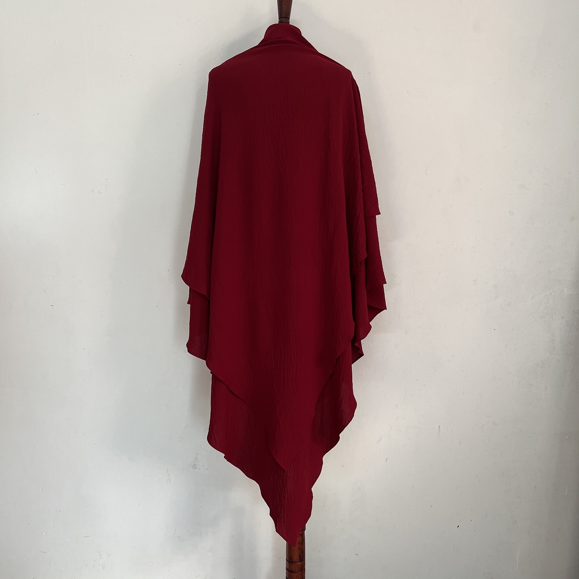 Women's Double Layer Wave Pattern Shawl Headscarf Thin Fashion Accessory For Summer Casual Elegant Style By Yiduoduo_ecoleips.com