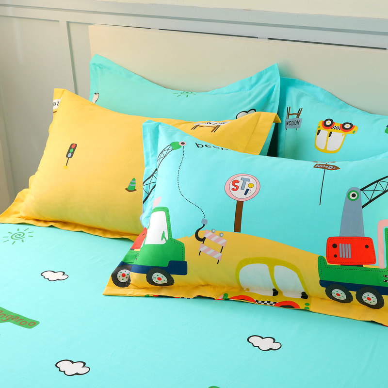 Pillowcase factory direct cotton envelope simple cartoon cute pillowcase cotton single family student dormitory