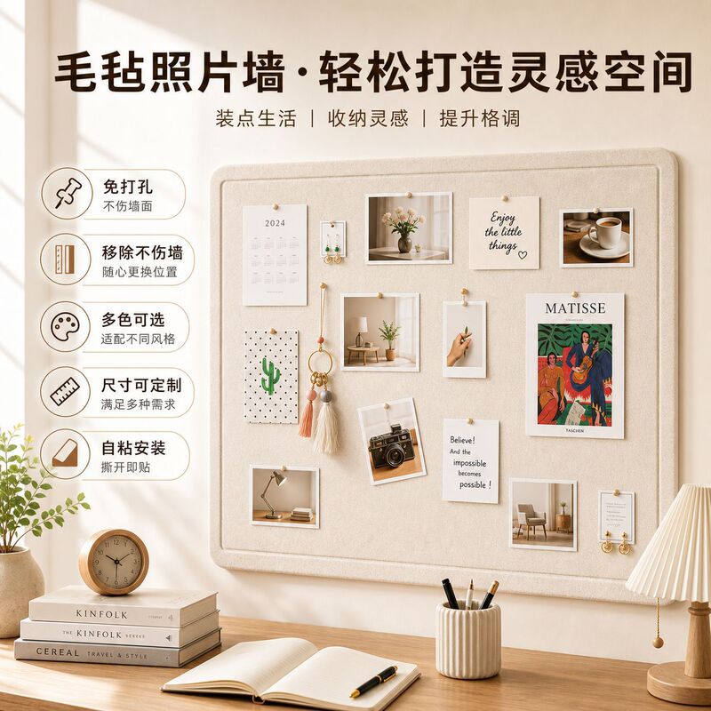 Wall Decoration Felt Board Ins Style Self-Adhesive Kindergarten Classroom Felt Wall Board Cork Board Photo Wall Customization Wall Decoration Felt Board Ins Style Self-Adhesive Kindergarten Classroom Felt Wall Board Cork Board Photo Wall Customization