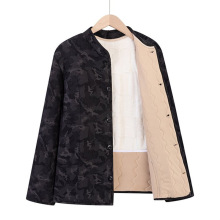 一件代发中老年冬装驼绒棉衣男爸爸新款保暖棉袄爷爷老人外套加绒