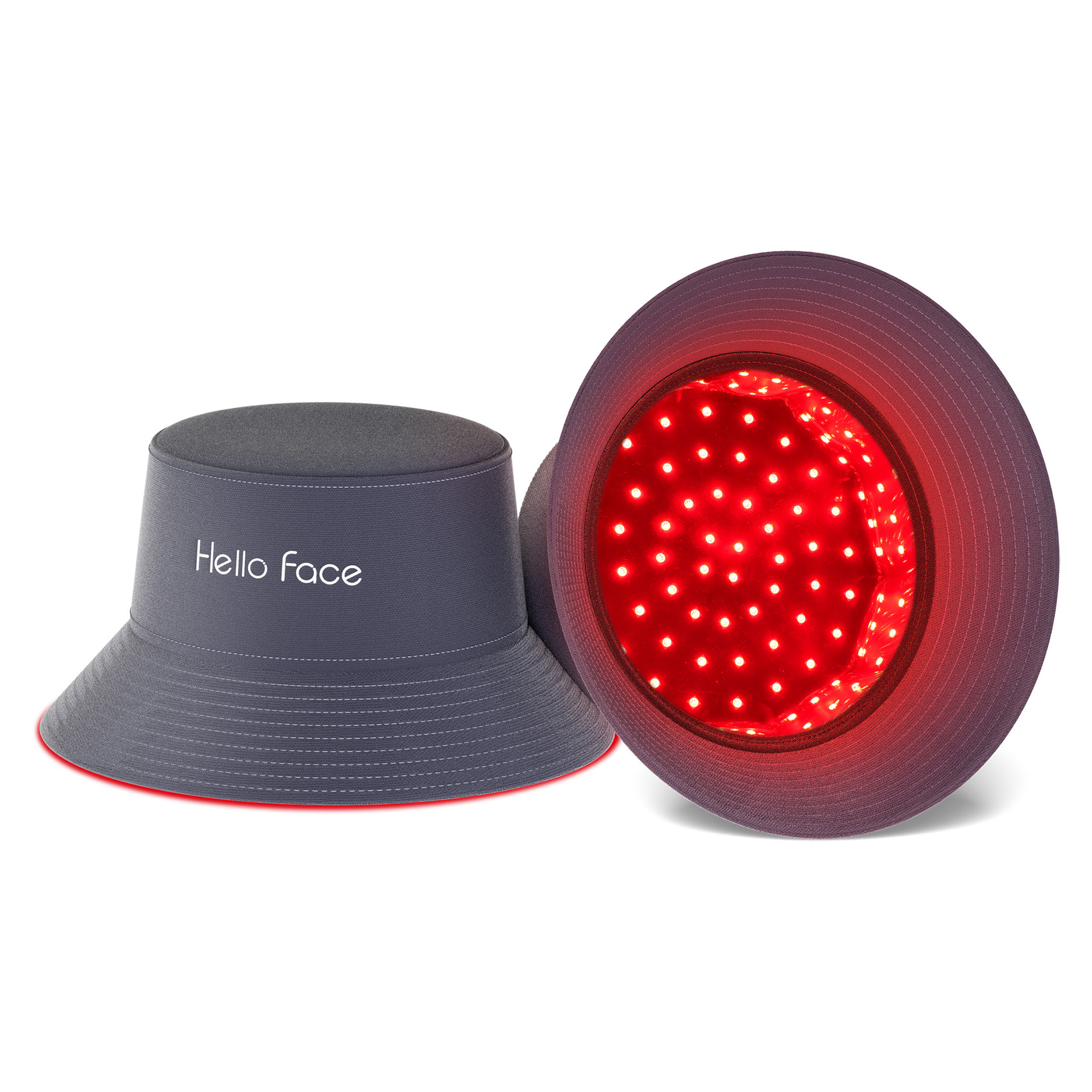 Световая шапка Hello Face T100 темно-синяя