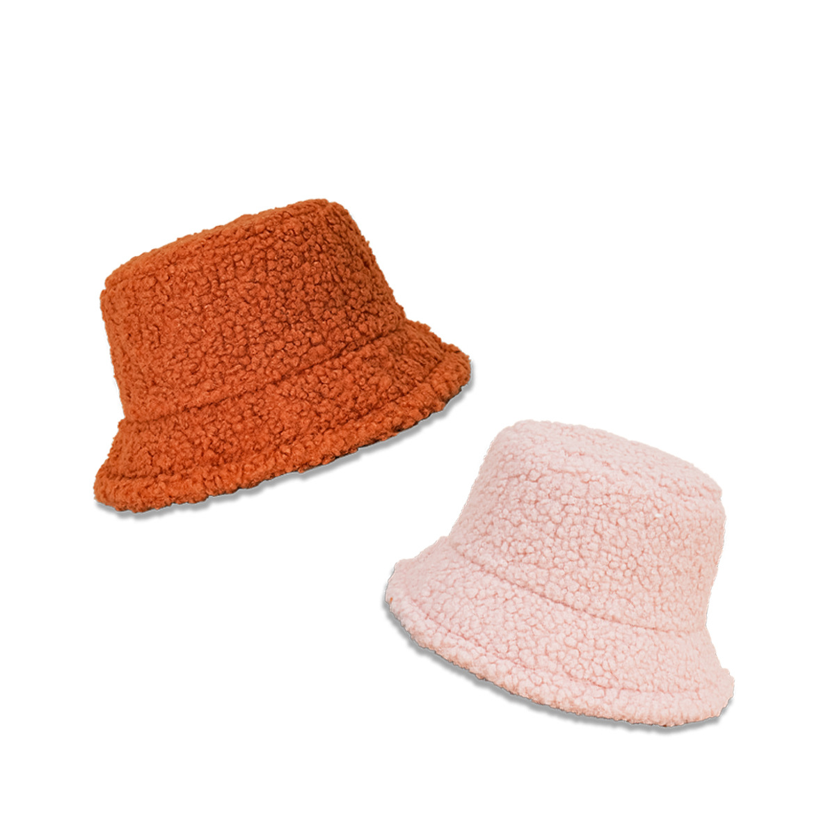 Otoño e invierno nuevo sombrero femenino de peluche de terciopelo pescador sombrero caliente a prueba de sol de ala ancha cara-mirando pequeño sombrero de cuenca moda coreana