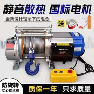 Winch 1 Ton 2 Ton 3 Ton Small Electric Hoist 220V Household Fast Control Lifting Crane Hoist