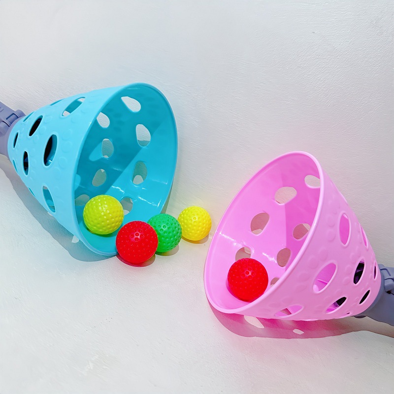 Bolas de lanzamiento de acoplamiento transfronterizas para niños juguetes para niños y niñas interacción de padres al aire libre doble bola de catapulta deportiva