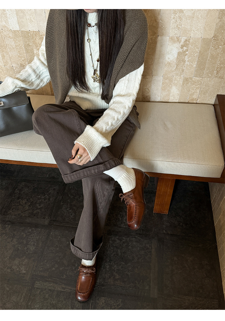 CHIKO Deni Square Toe Block Heels Oxfords Shoes