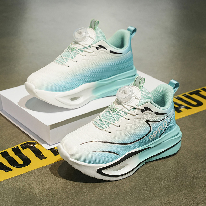 Red Rabbit 9RO zapatos de carrera de otoño 2025 estudiantes de niños amortiguadores de cuero anti-torsión botón giratorio zapatillas deportivas de carrera