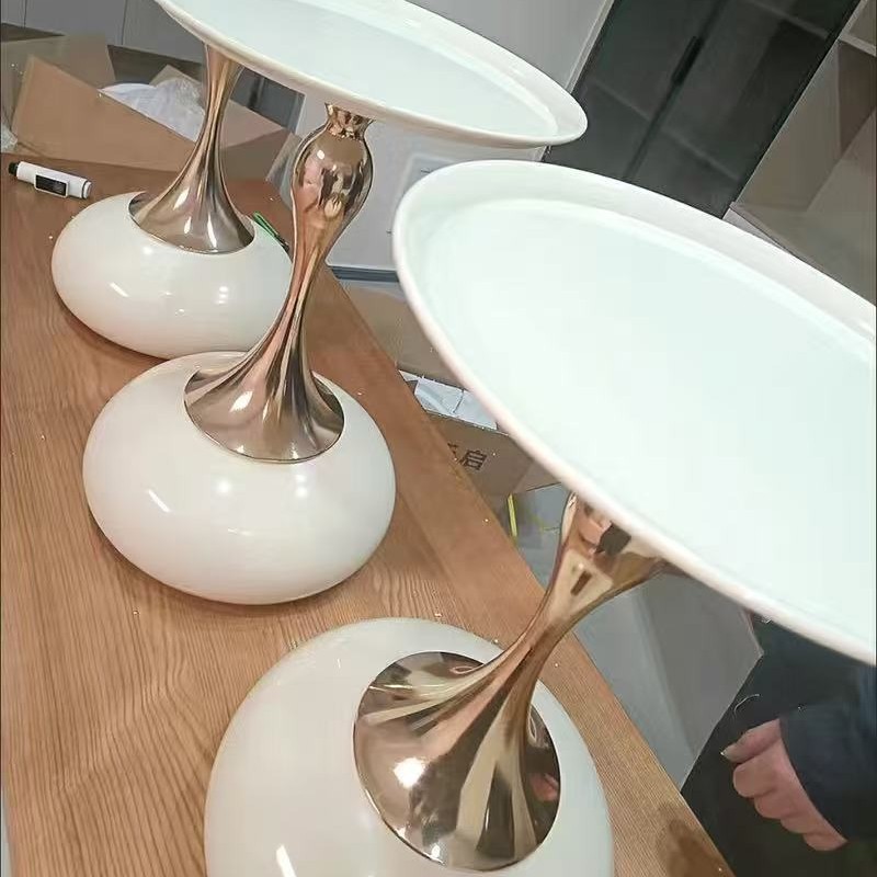 Sofá ligero de lujo ligero de cintura ligero de la sala de estar mesas de té para el hogar creativo moderno y simple esquinas redondas de varios pequeños hogares