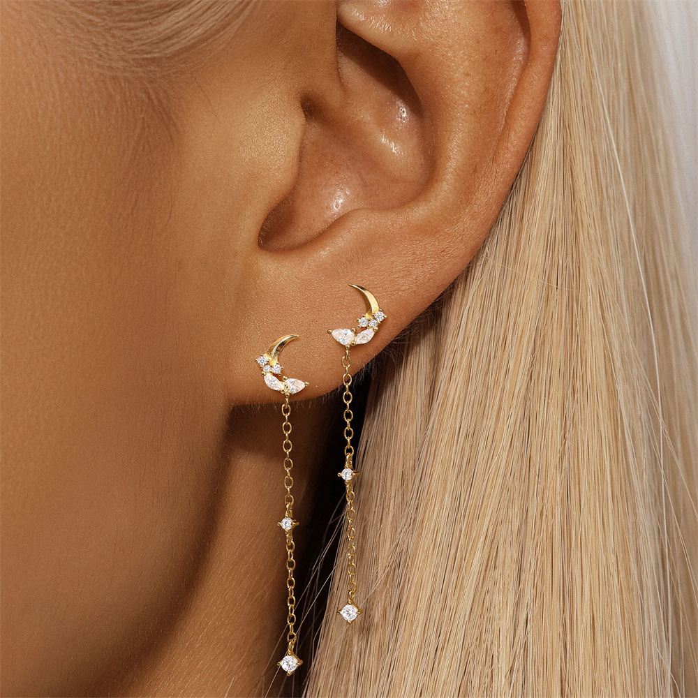 1g Weight 925 Sterling Silver Ear Needle Material Drop Earrings Classification 1 Pair Quantity Holiday, Daily Occasion 925 Sterling Silver Material Geometric Pattern All Seasons Season Women's Gender Plating Design Elegant, Simple Style Style 1 Pair 925 Sterling Silver 925 Sterling Silver Earrings Geometric Drop Earrings 7