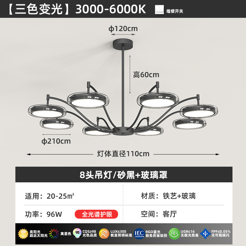 8 lámparas chandeliers